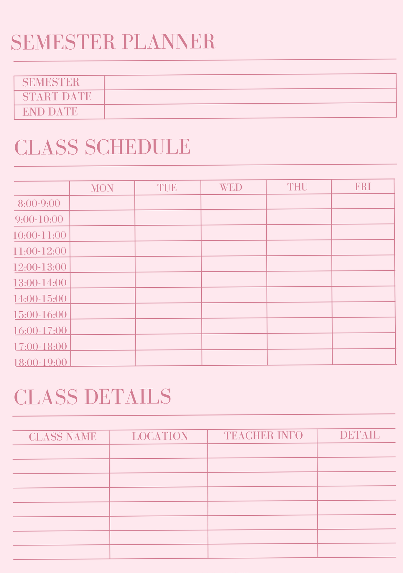 🌈 💎 secret to staying productive: Minimalist Academic Study Planner Pink: Exam Prep PDF Template
