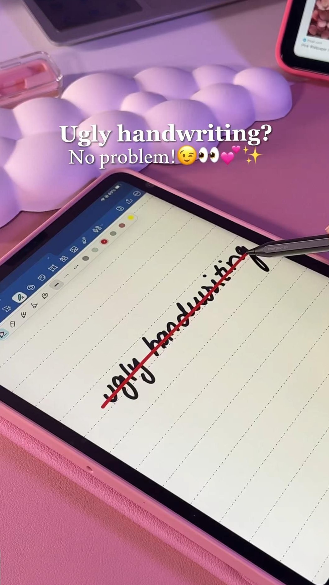☁️ 🤍 secret to staying productive: Ugly iPad handwriting solution #ipad #handwriting