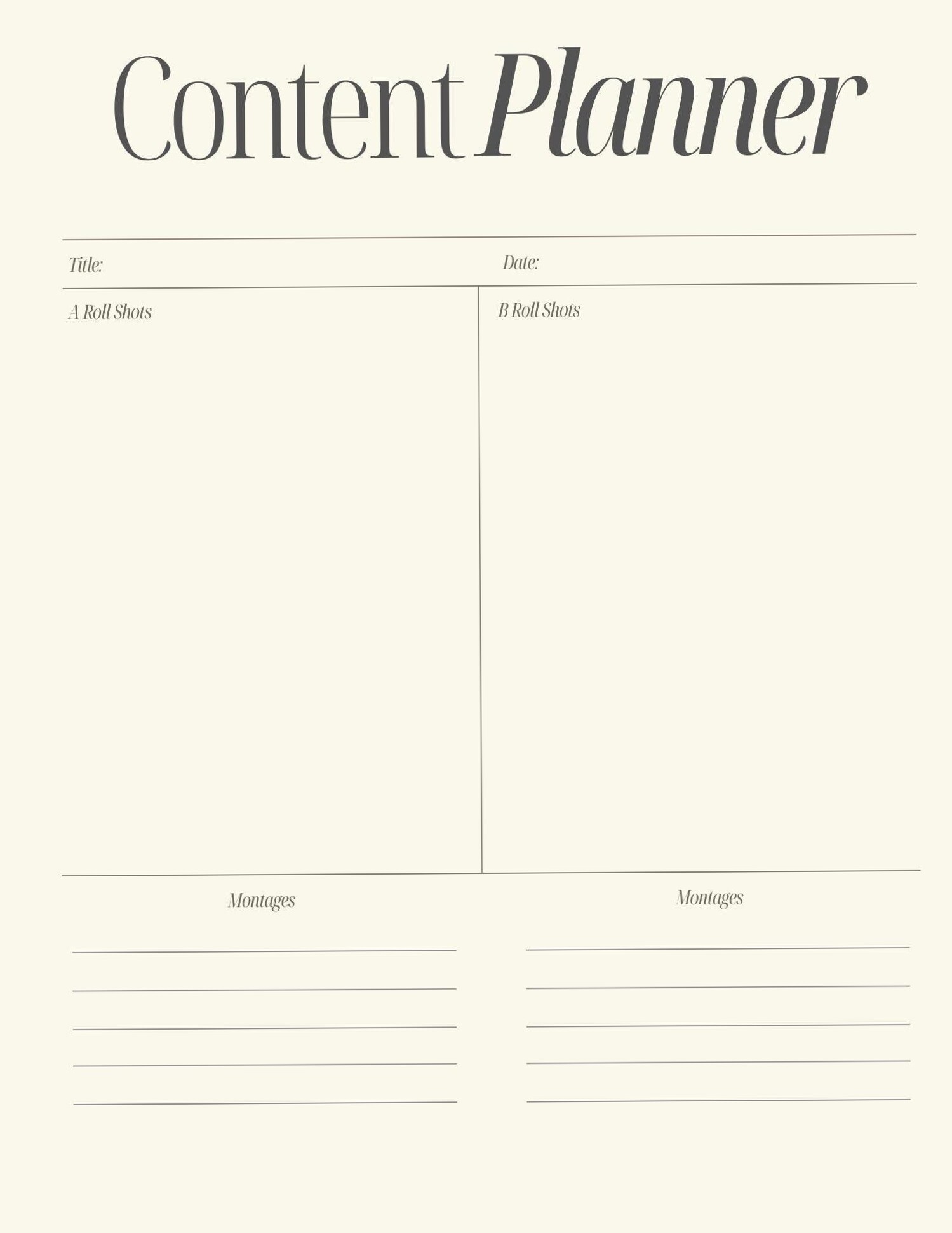 🎀 🌿 secret to staying productive: Ultimativer Video Content Planner – Dein Weg zu effizienter Videoerstellung