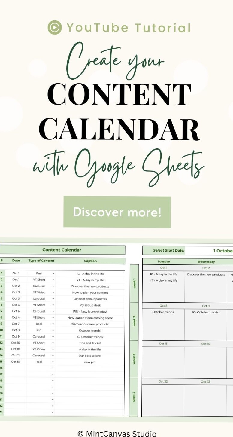 📁 📁 secret to staying productive: Free Google Sheets Content Calendar Tutorial
