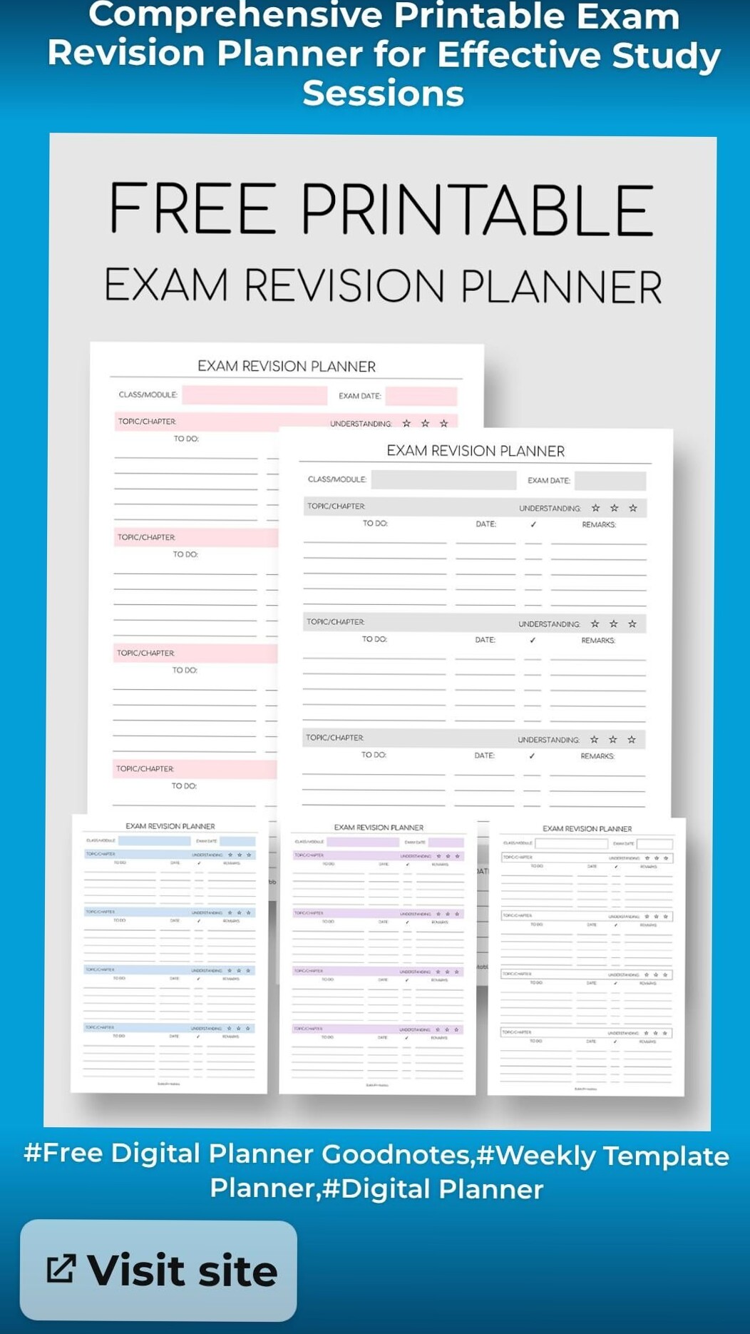 📊 📊 secret to staying productive: Comprehensive Exam Planner for Focused Study Sessions