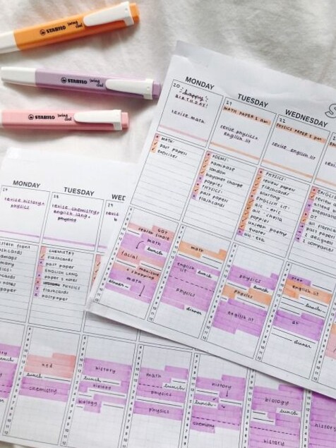 🥂 🥂 secret to staying productive: Digital Design Inspiration for Studyblr Planners & Creative Assets