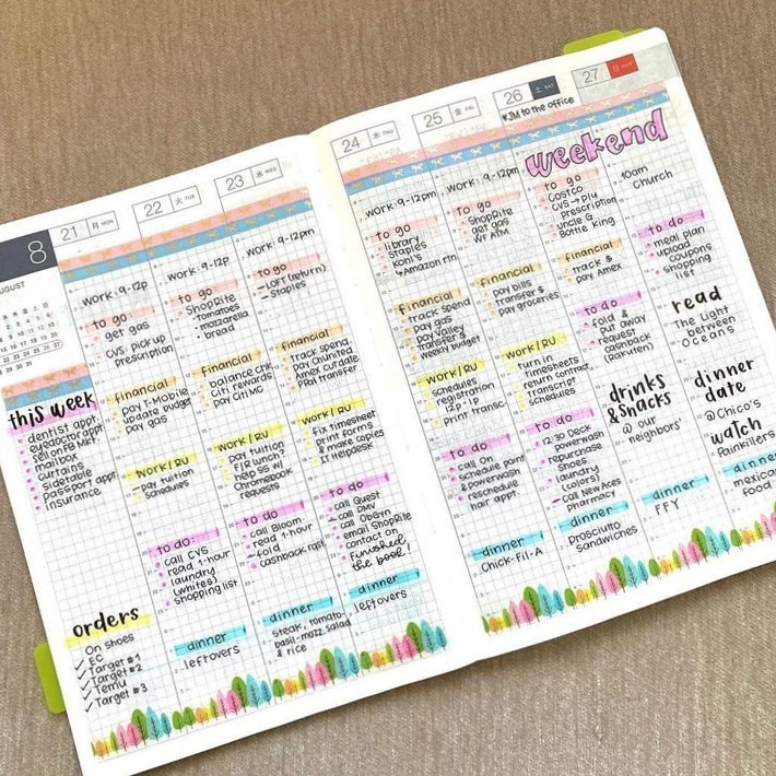 🕯️ ☁️ secret to staying productive: Hobonichi Techo A6: Digital Design & Planner Inspiration