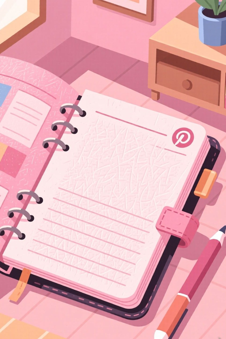 Soft Pink Aesthetic Planner Page | Flat Design Productivity — 💎 🌈 romanticize your routine