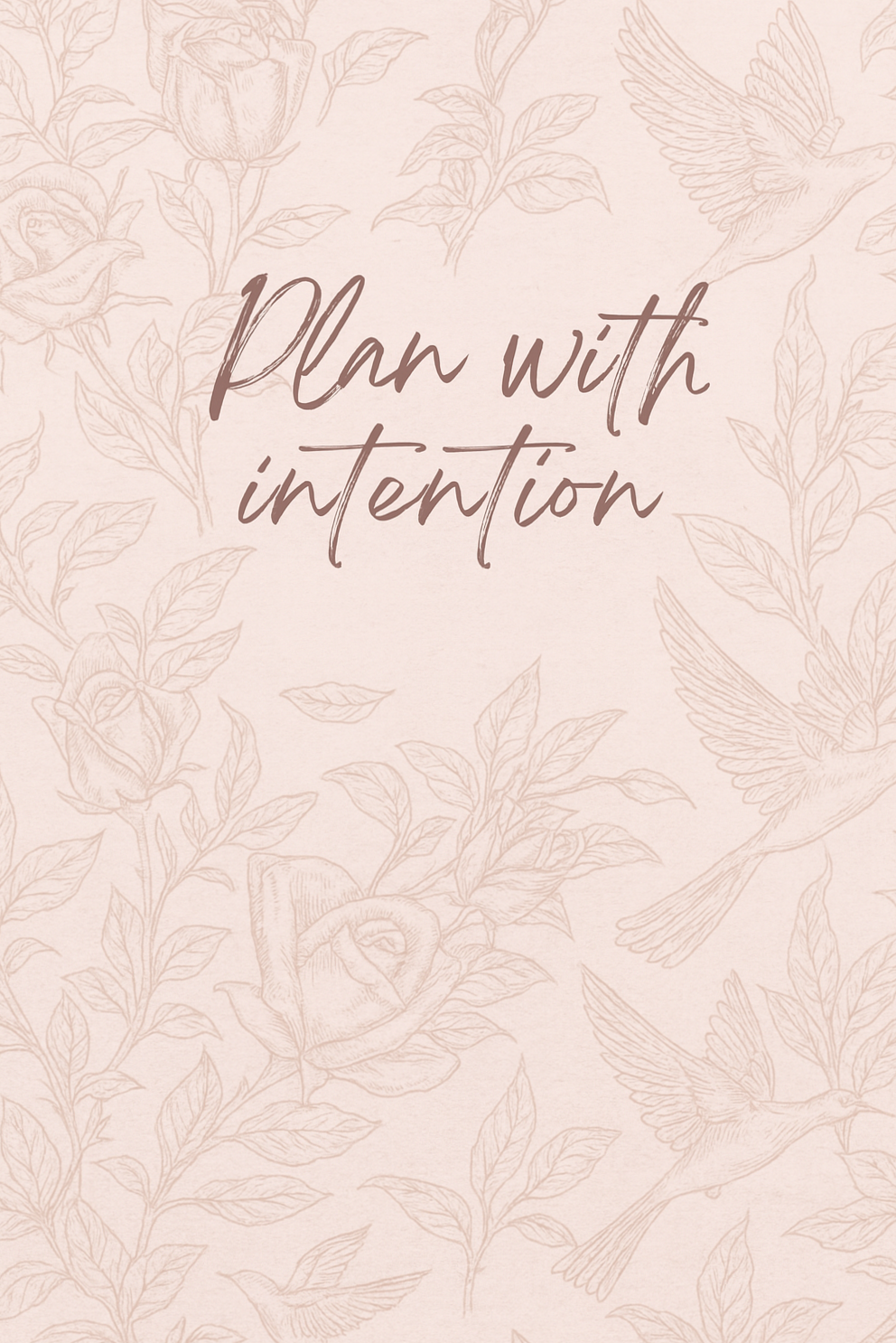 🌈 🎨 stay inspired all year long: Plan With Intention | Soft Aesthetic Digital Planner Cover | Minimalist Notebook Quote