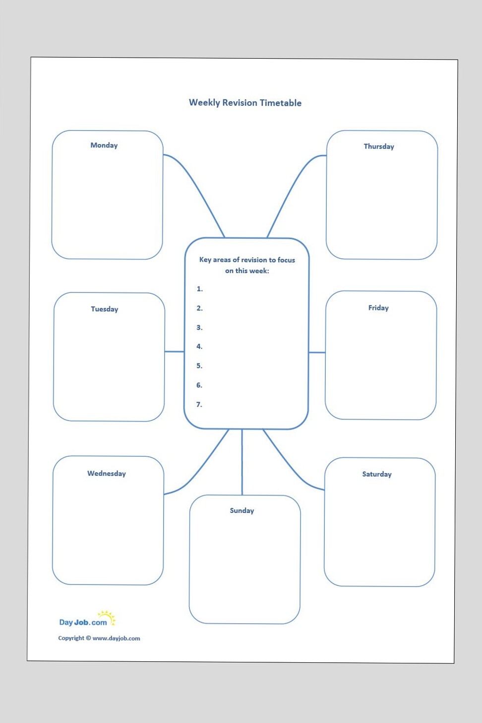 ✨ ☁️ stay inspired all year long: Free Revision Timetable for Digital Design & Planners
