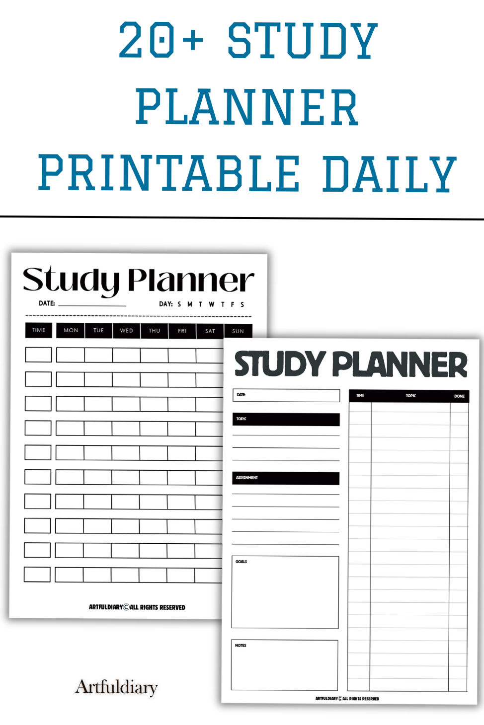 🪄 🪄 stay inspired all year long: 20+ Study Planner Printable Daily