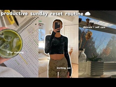 📊 📝 stay inspired all year long: Productive Sunday Reset: Workout, Glow, Study!