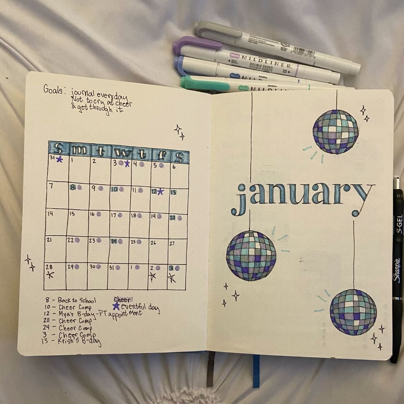 🌸 🌸 stay inspired all year long: January Bullet Journal Layouts & Digital Planner Ideas