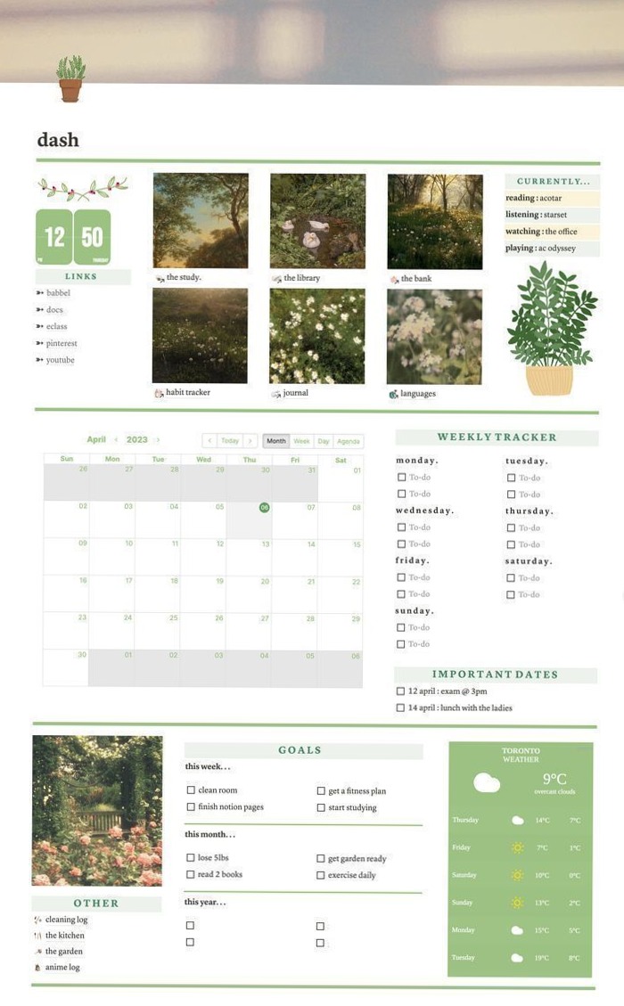 📊 📝 stay inspired all year long: Aesthetic 2024 Monthly Study Planner | Syprojekter 476