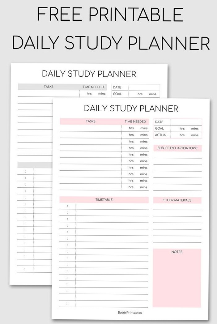 📍 🌈 stay inspired all year long: Printable Daily Study Planner | Organize Your Learning