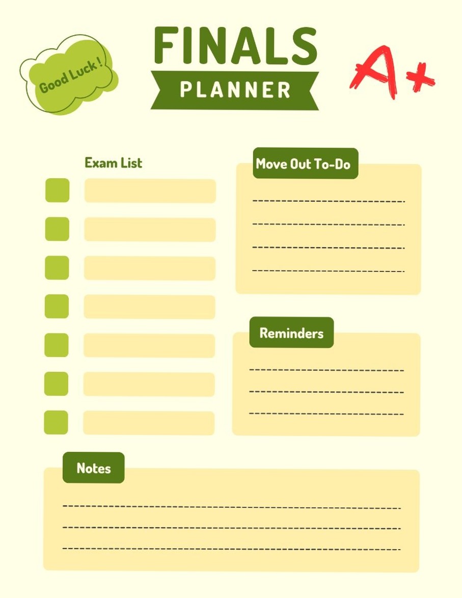 📁 📊 stay inspired all year long: Finals Week Planner | Digital Exam Schedule Design
