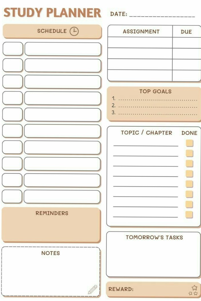 ☁️ 🌿 Student Planner: Free Printables for Study & Life Organization | dream life manifestation