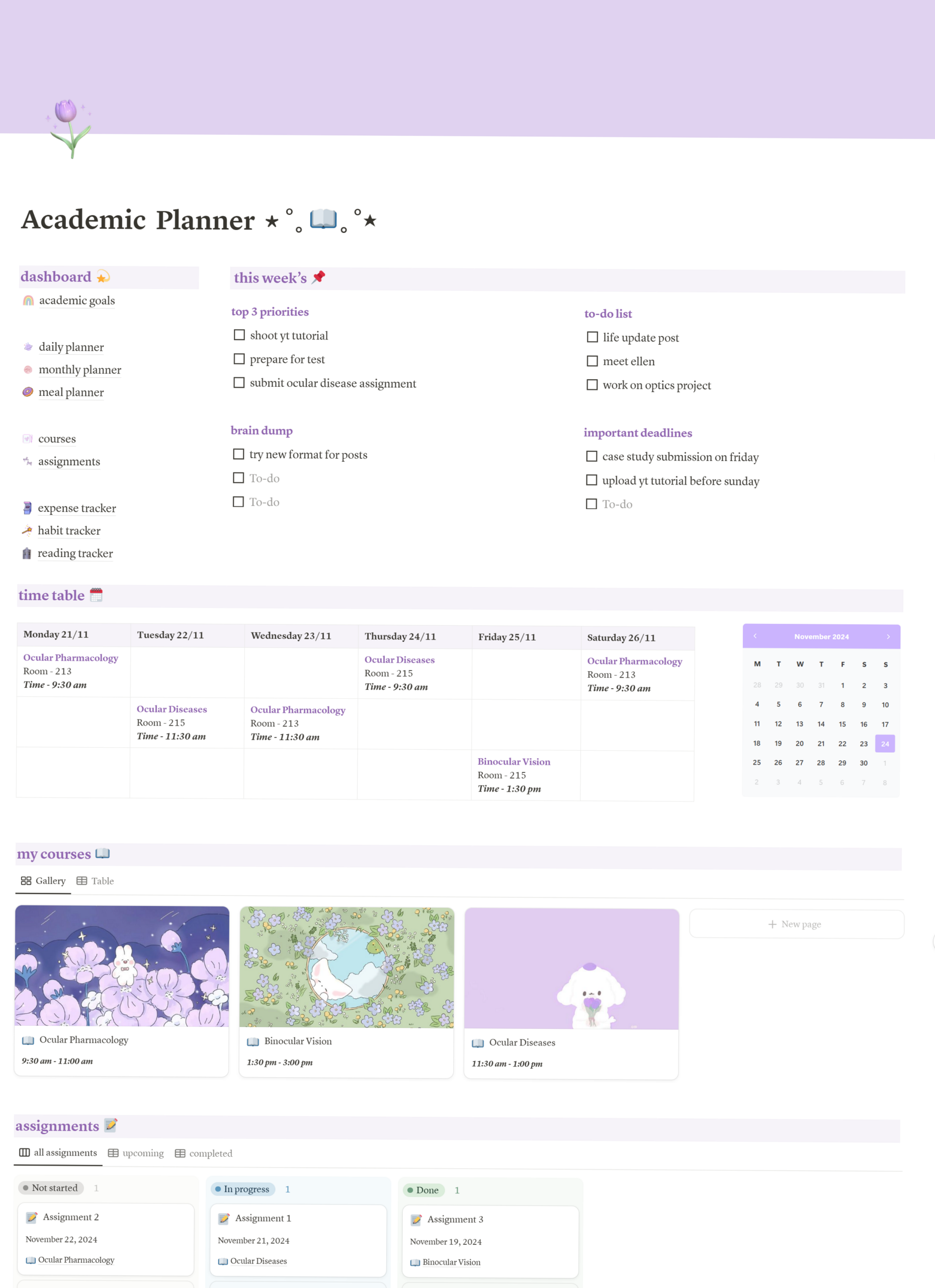 🖌️ 📍 Student Planner Notion Template for Organized Learning & Productivity | game-changing digital system