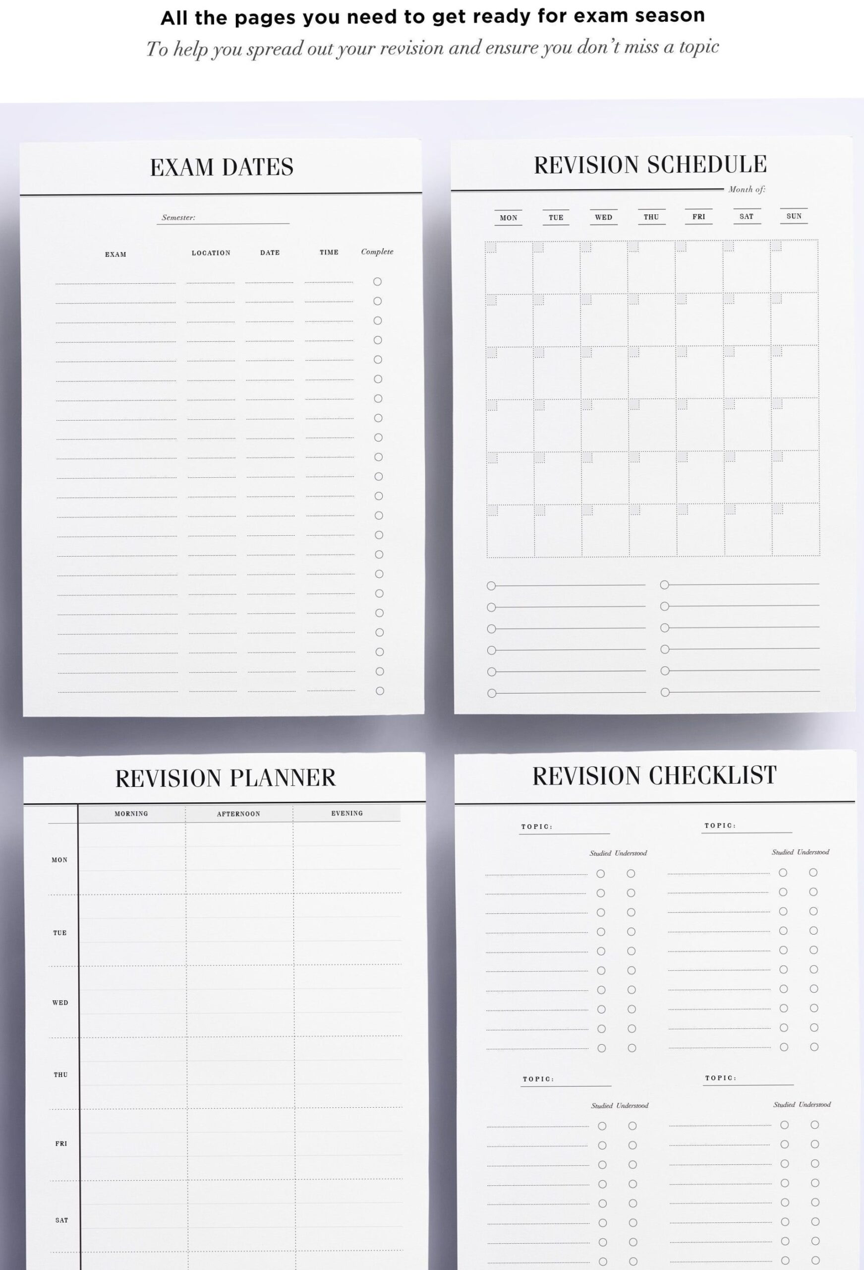 🪄 🎨 Student Planner: Printable Pack | Minimalist Design | plannerlove #469 | stay inspired all year long