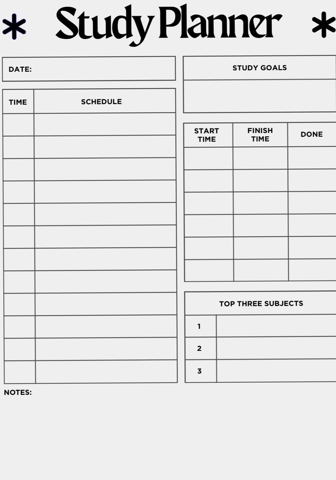 Student Study Planner — Homework Tracker & Exam Prep PDF — 🖌️ 🎨 no-stress tracker