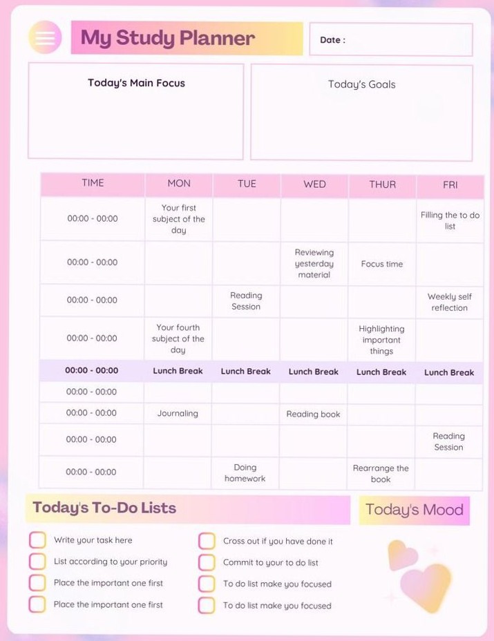 🌿 ☁️ Study Planner for Digital Design & Creative Planning | dream life manifestation