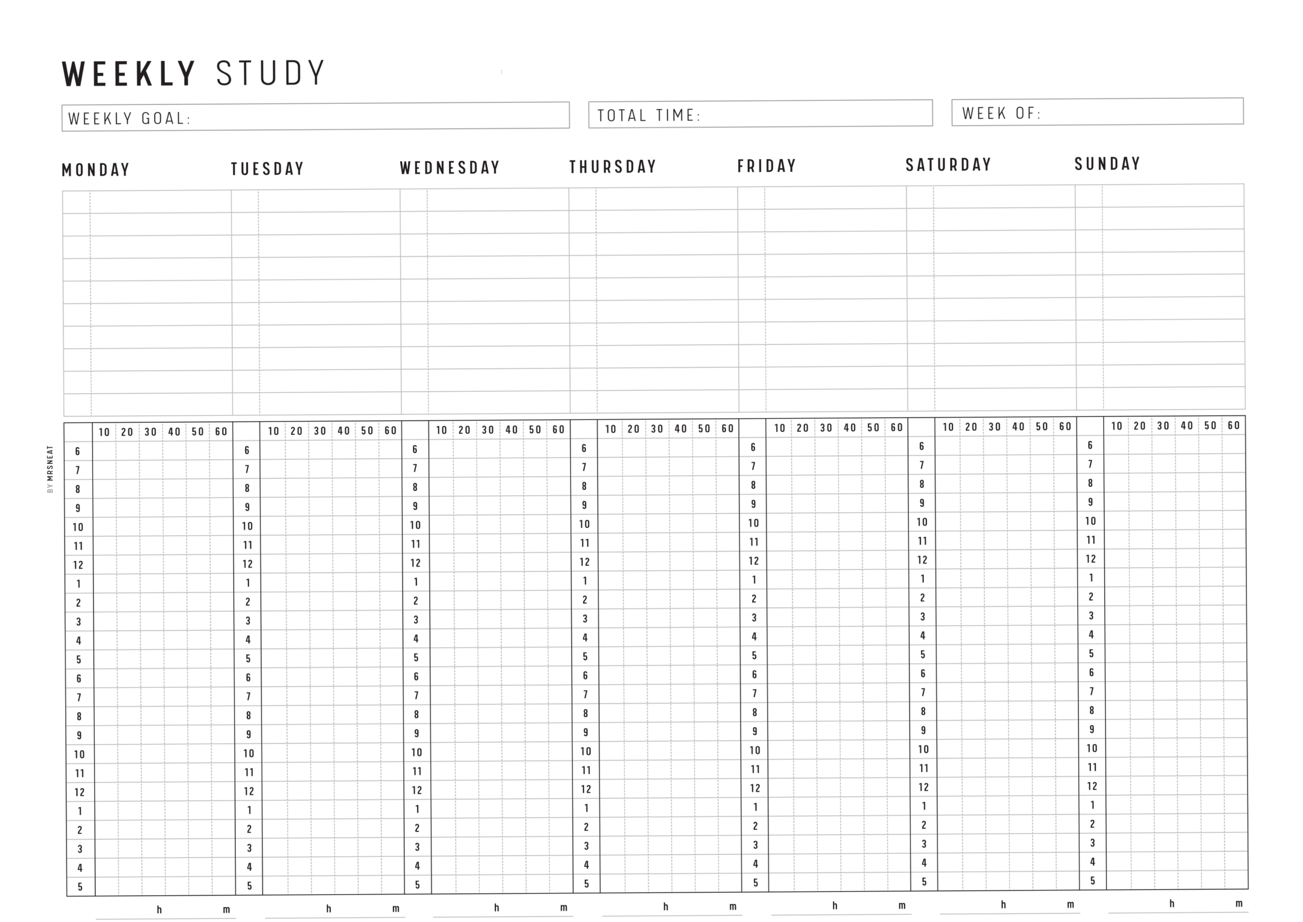 Study Planner Template Printable | Organize Your Goals — 📌 📊 secret to staying productive