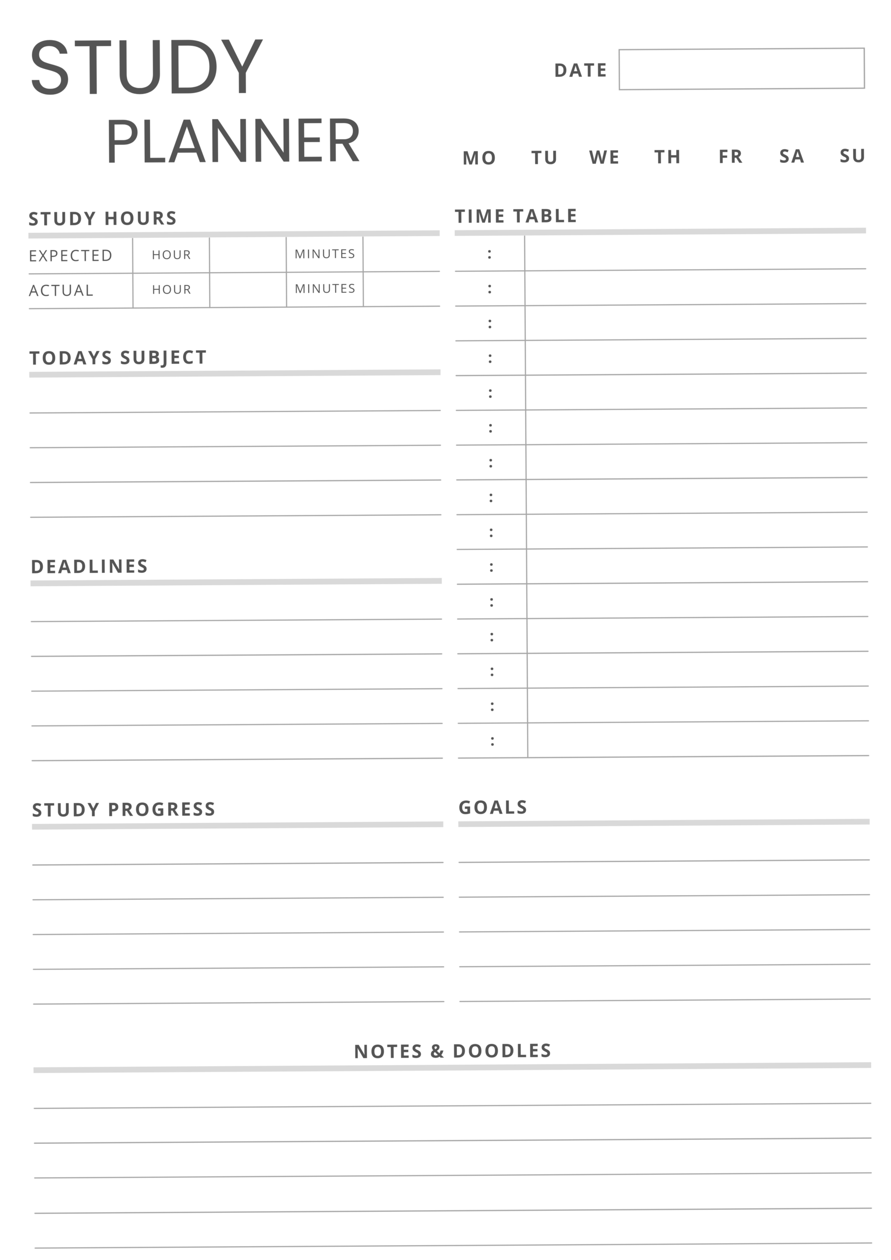 🌸 👰 Study Planner Templates for Creative Productivity | romanticize your routine