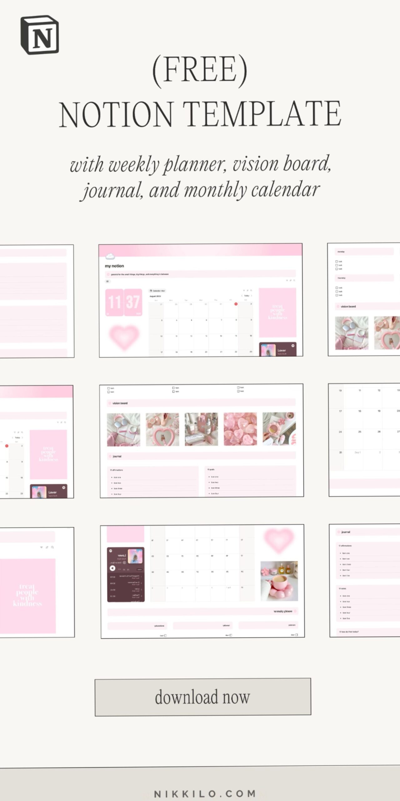 The Cutest Free Notion Template for Pink Obsession — 📁 📁 2026 efficiency hack