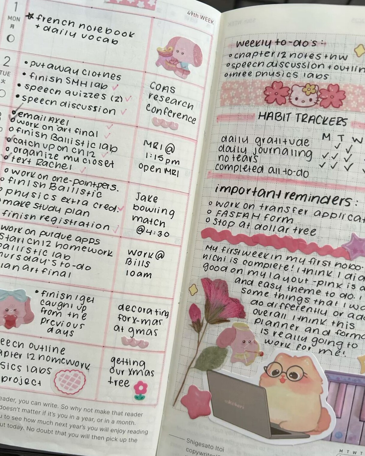 The Secret To Staying Productive And Inspired This Year With Pink Hobonichi Weeks 🎨 🖌️