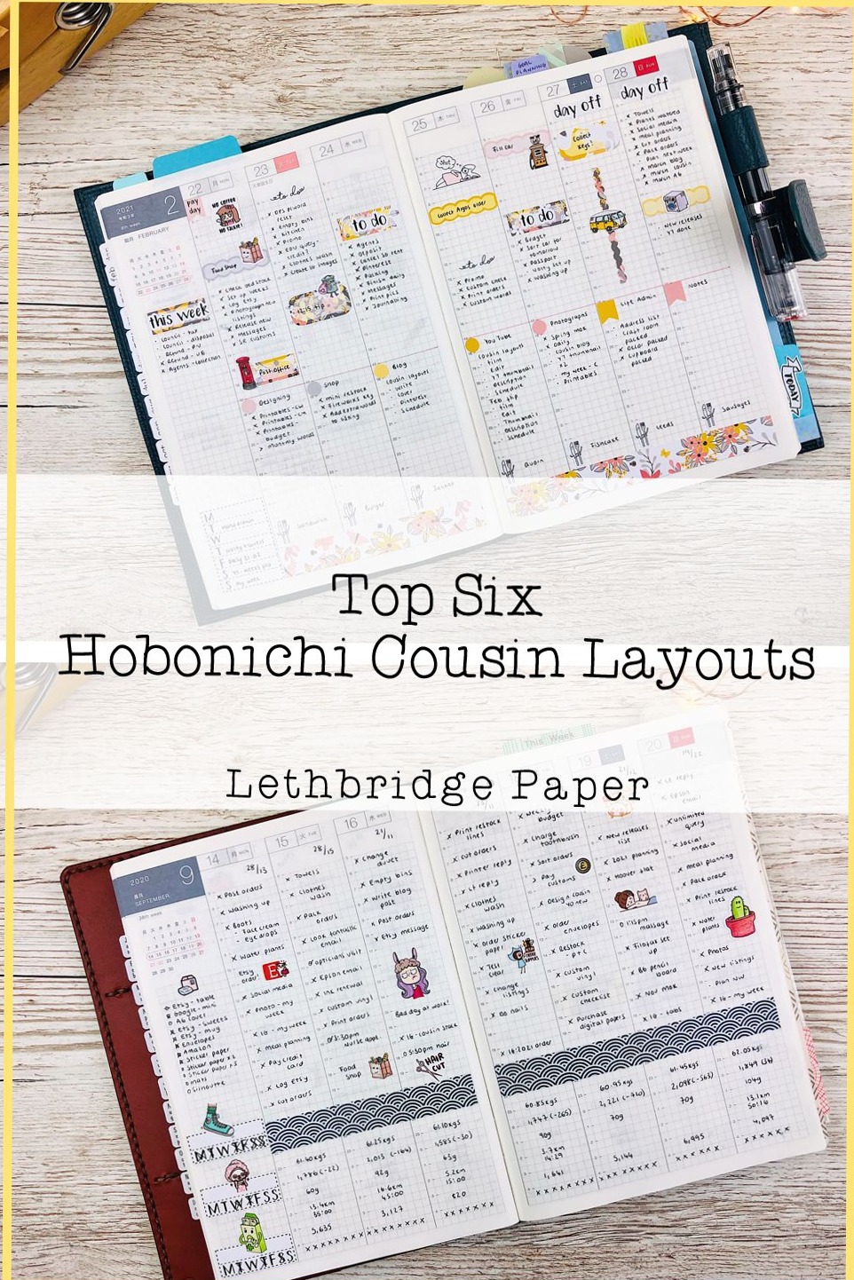 Top Six Hobonichi Cousin Weekly Layouts | Lethbridge Paper — 🕯️ 🌿 dream life manifestation