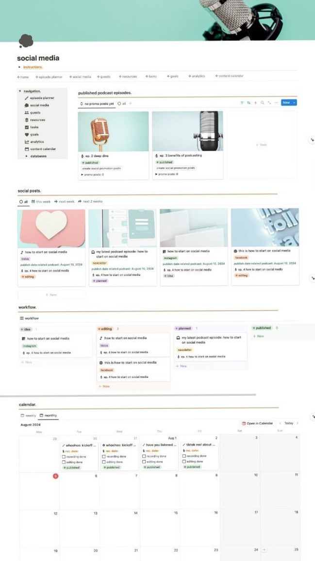 💌 🥂 Ultimate Podcast Content Calendar for Social Media Success | 2026 efficiency hack