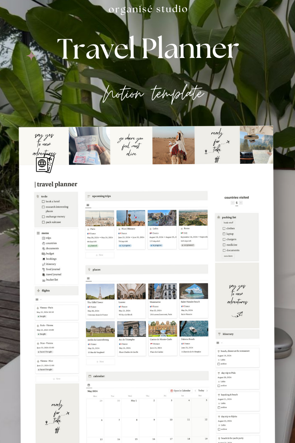 🎨 🪄 Ultimate Travel Budget Planner & Organizer Template | secret to staying productive