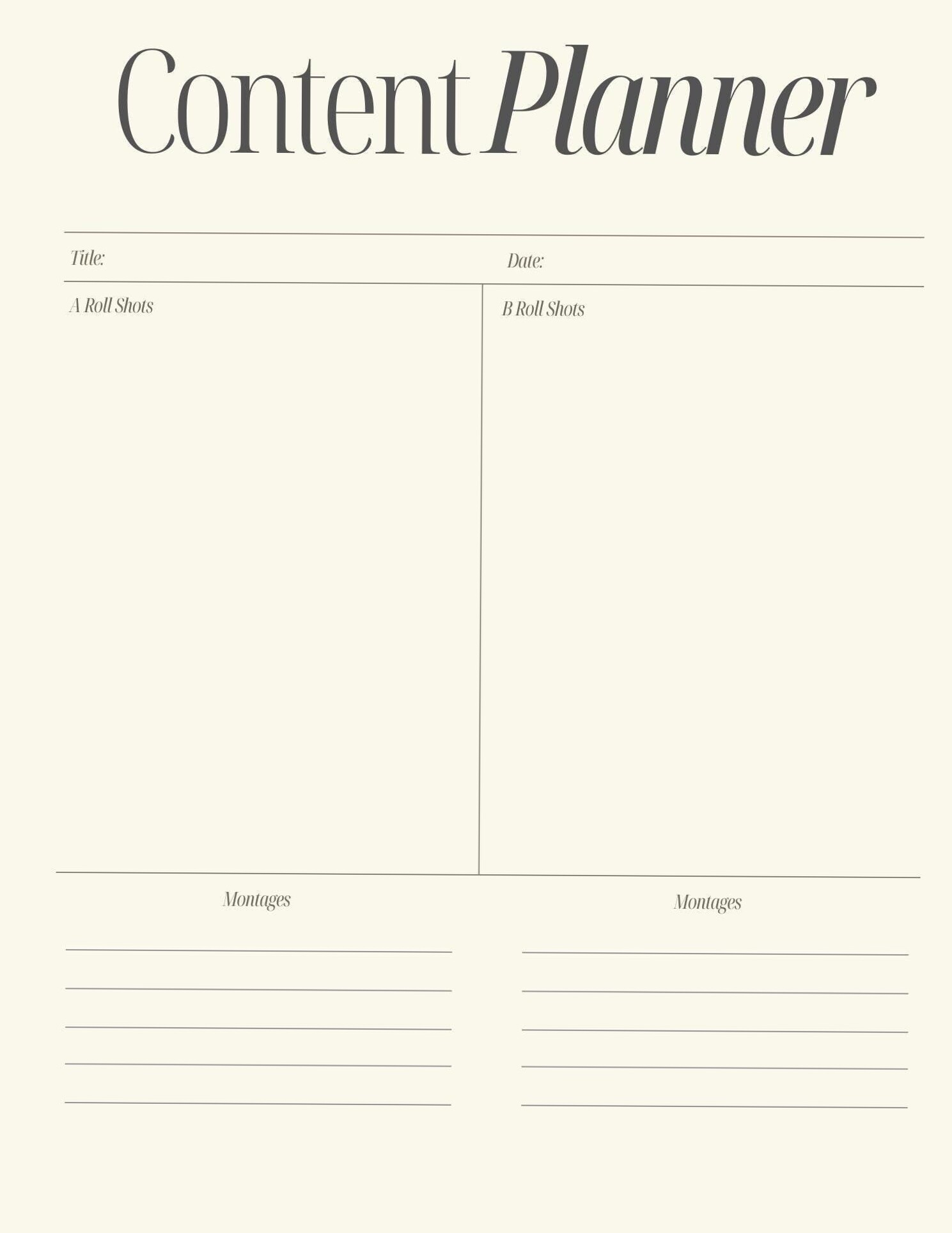 Ultimate Video Content Planner for Social Media Mastery — 📍 🎨 romanticize your routine