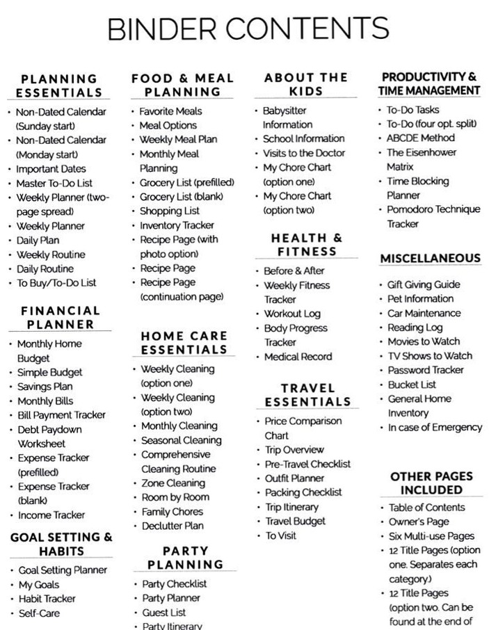 Work Planner Printable | Organize Your Life Binder — ☁️ 🎀 secret to staying productive