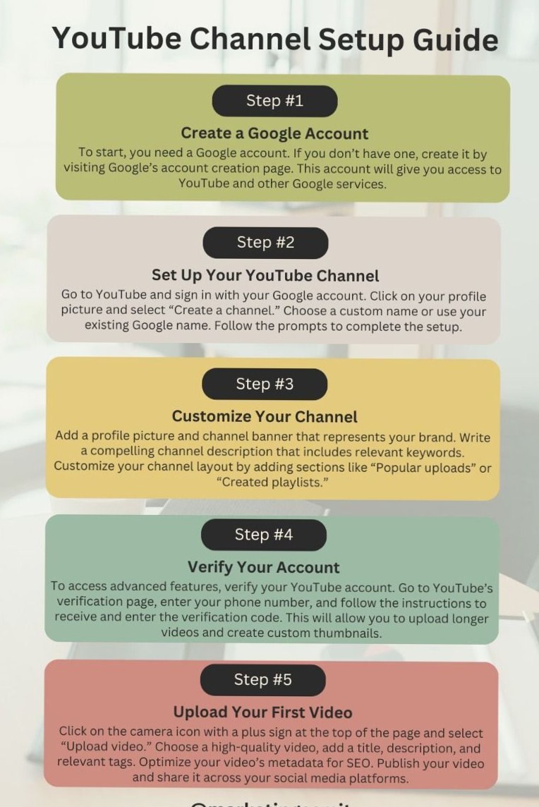 ☁️ ☁️ YouTube Channel Setup: Step-by-Step Guide for Beginners | seamless organization hack