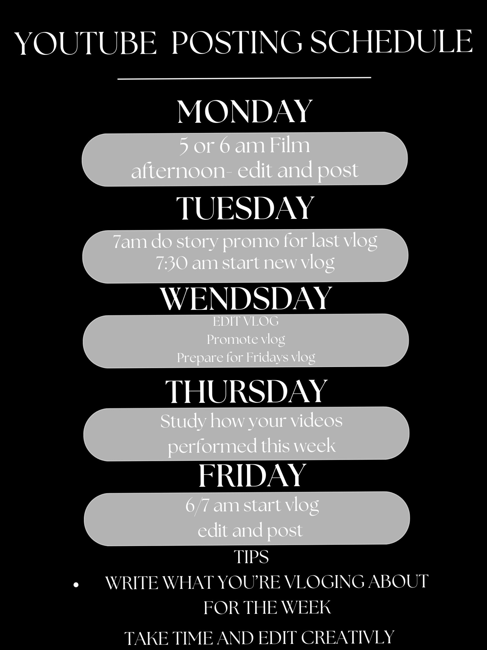 📁 📝 YouTube Posting Schedule & Tips for Creators | secret to staying productive