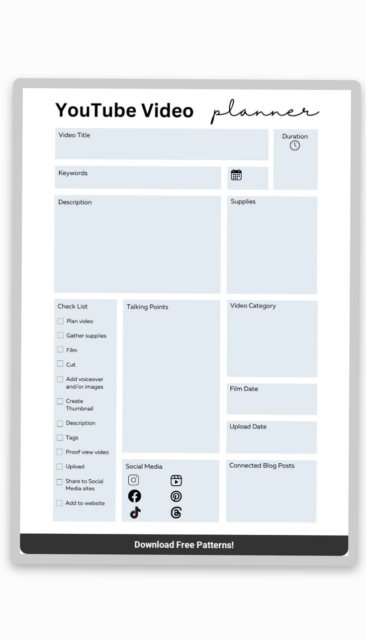 YouTube Video Planner: The Secret to Staying Productive and Inspired This Year 👒 📝